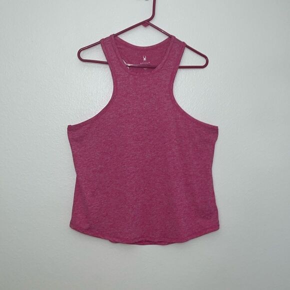SPYDER Women's Cutout Racerback Tank Top Sz XL space Dye Pink - Picture 1 of 7